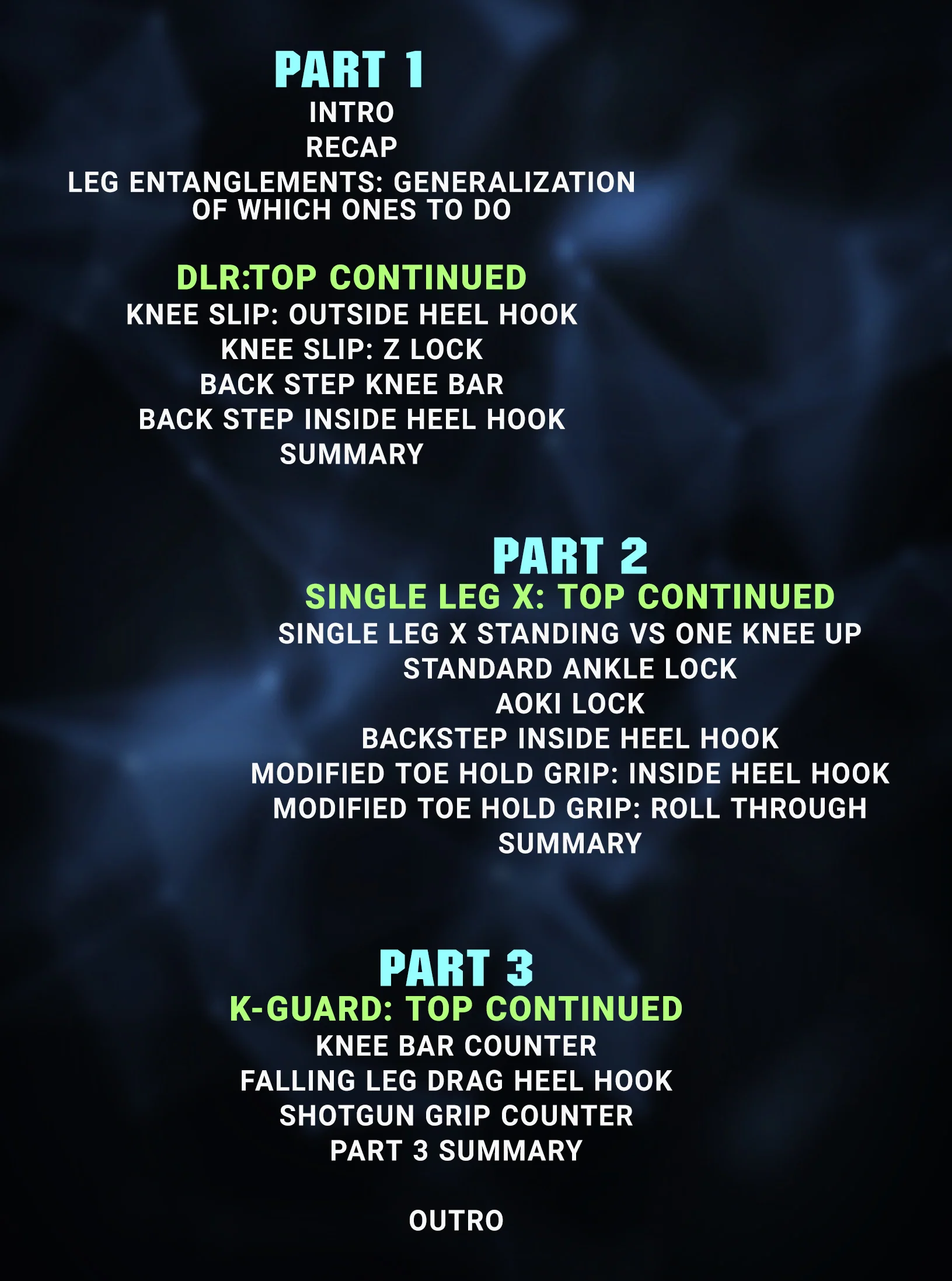 Leg Entanglements From The Creative Mind of Junny Fall From The Top: DLR, Single Leg X, K-Guard by Junny Ocasio - Image 2